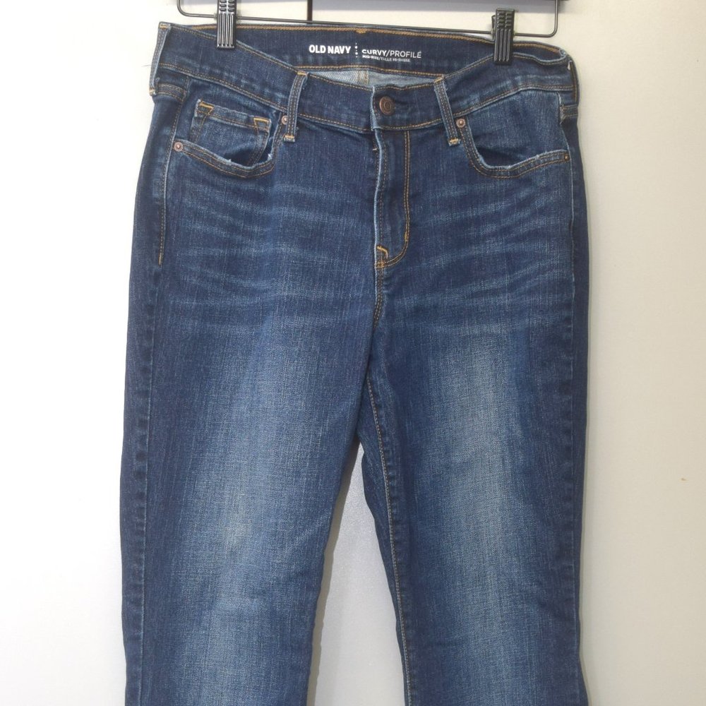 EUC Old Navy Women's Curvy Blue Jeans, Size 8